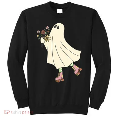 Floral Roller Skating Ghost Sweatshirt