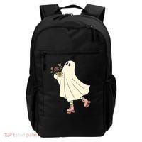 Floral Roller Skating Ghost Backpack thumb 0
