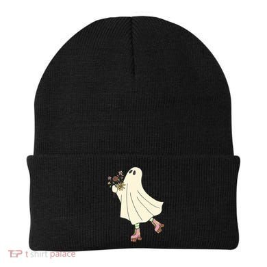 Floral Roller Skating Ghost Beanie