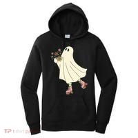 Floral Roller Skating Ghost Women's Hoodie thumb 0