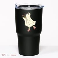 Floral Roller Skating Ghost Tumbler thumb 0