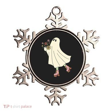 Floral Roller Skating Ghost Ornament