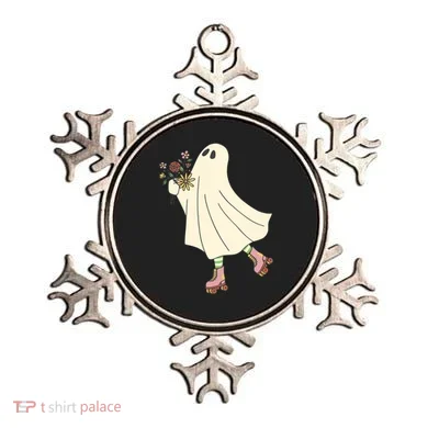 Floral Roller Skating Ghost Ornament