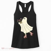 Floral Roller Skating Ghost Women's Tank Top thumb 0
