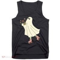 Floral Roller Skating Ghost Tank Top thumb 0