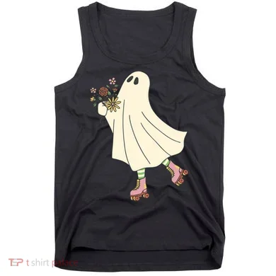 Floral Roller Skating Ghost Tank Top