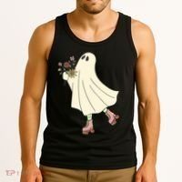 Floral Roller Skating Ghost Tank Top thumb 3