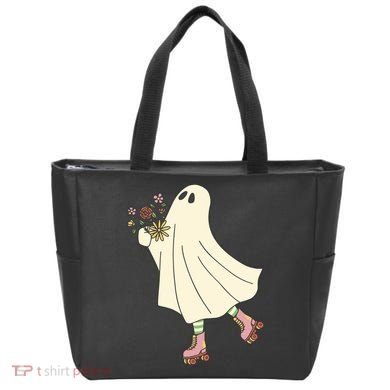Floral Roller Skating Ghost Tote Bag
