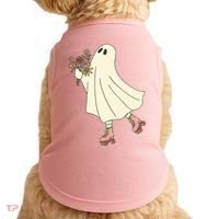 Floral Roller Skating Ghost Doggie Tank thumb 0