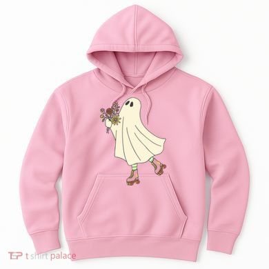 Floral Roller Skating Ghost Hoodie