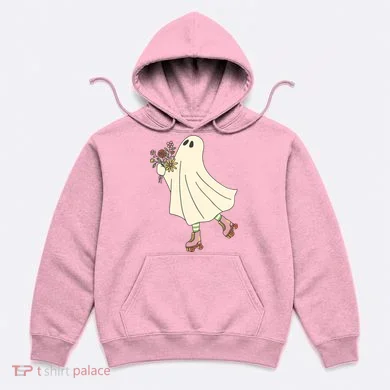 Floral Roller Skating Ghost Hoodie