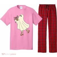 Floral Roller Skating Ghost Pajama Set thumb 0