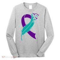 Feather Ribbon Suicide Prevention Awareness Long Sleeve Shirt thumb 0