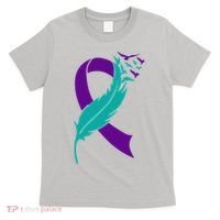 Feather Ribbon Suicide Prevention Awareness T-Shirt thumb 0