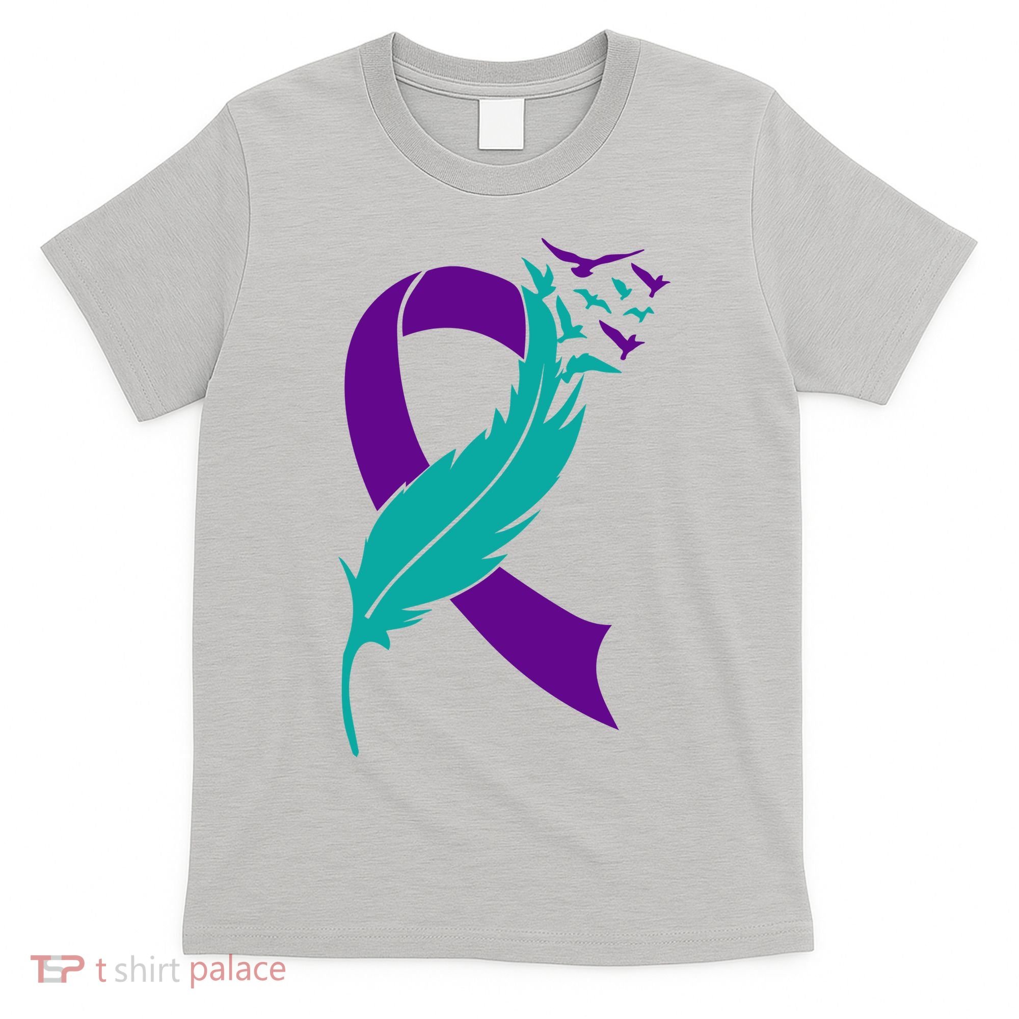 Feather Ribbon Suicide Prevention Awareness T-Shirt