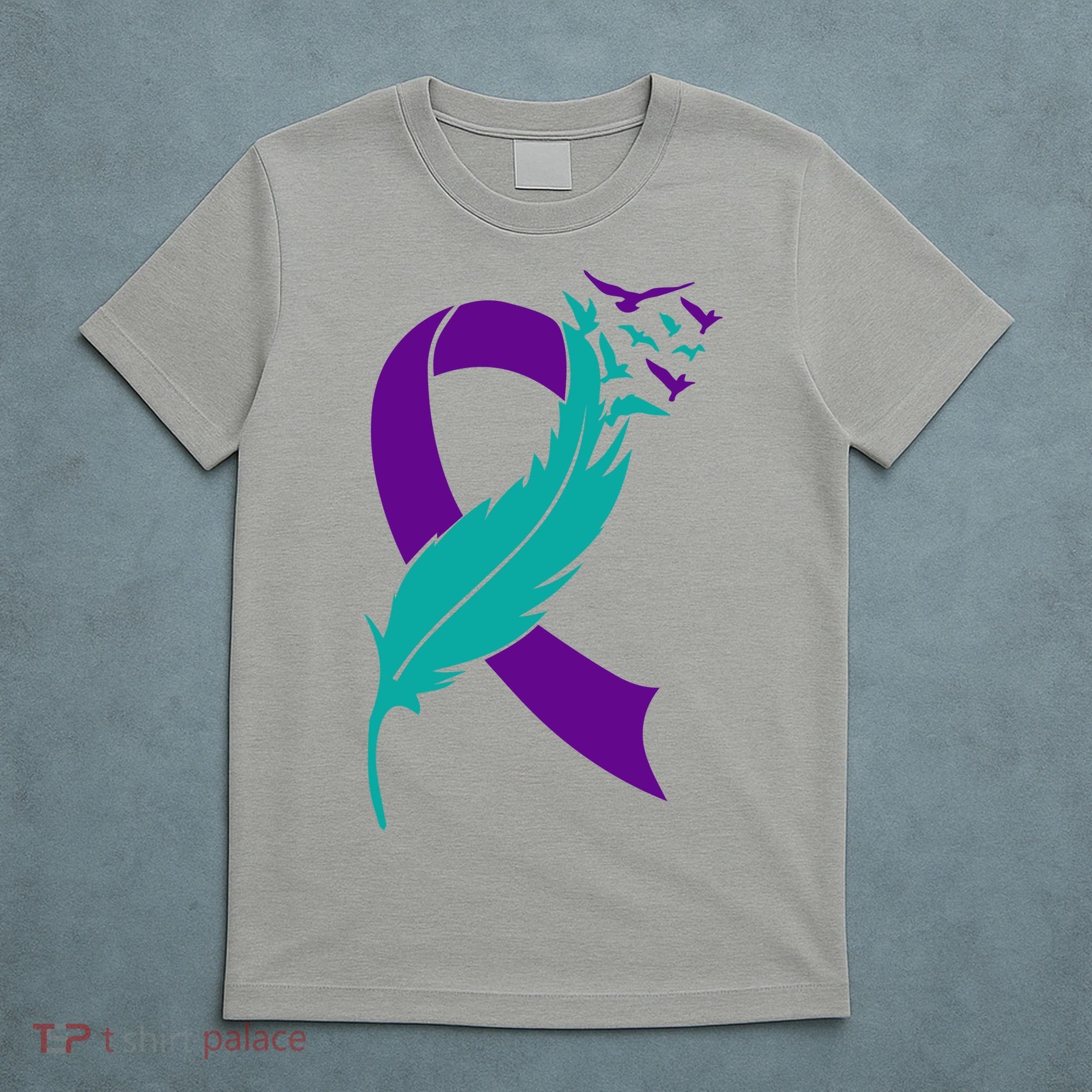 Feather Ribbon Suicide Prevention Awareness T-Shirt