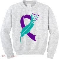 Feather Ribbon Suicide Prevention Awareness Kids Sweatshirt thumb 0
