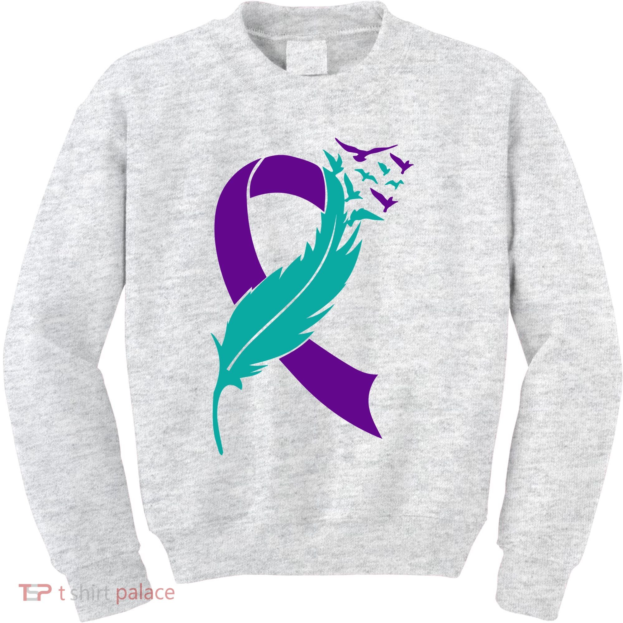 Feather Ribbon Suicide Prevention Awareness Kids Sweatshirt