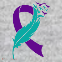 Feather Ribbon Suicide Prevention Awareness Kids T-Shirt thumb 2