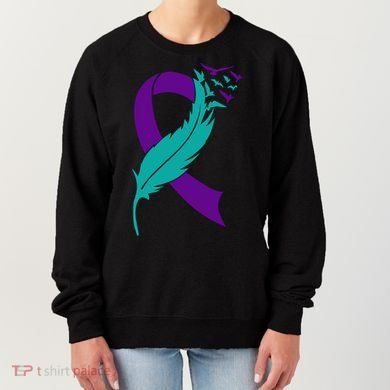 Feather Ribbon Suicide Prevention Awareness Women's Sweatshirt