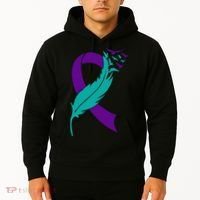 Feather Ribbon Suicide Prevention Awareness Hoodie thumb 2