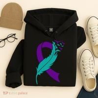 Feather Ribbon Suicide Prevention Awareness Hoodie thumb 4