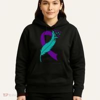 Feather Ribbon Suicide Prevention Awareness Hoodie thumb 5