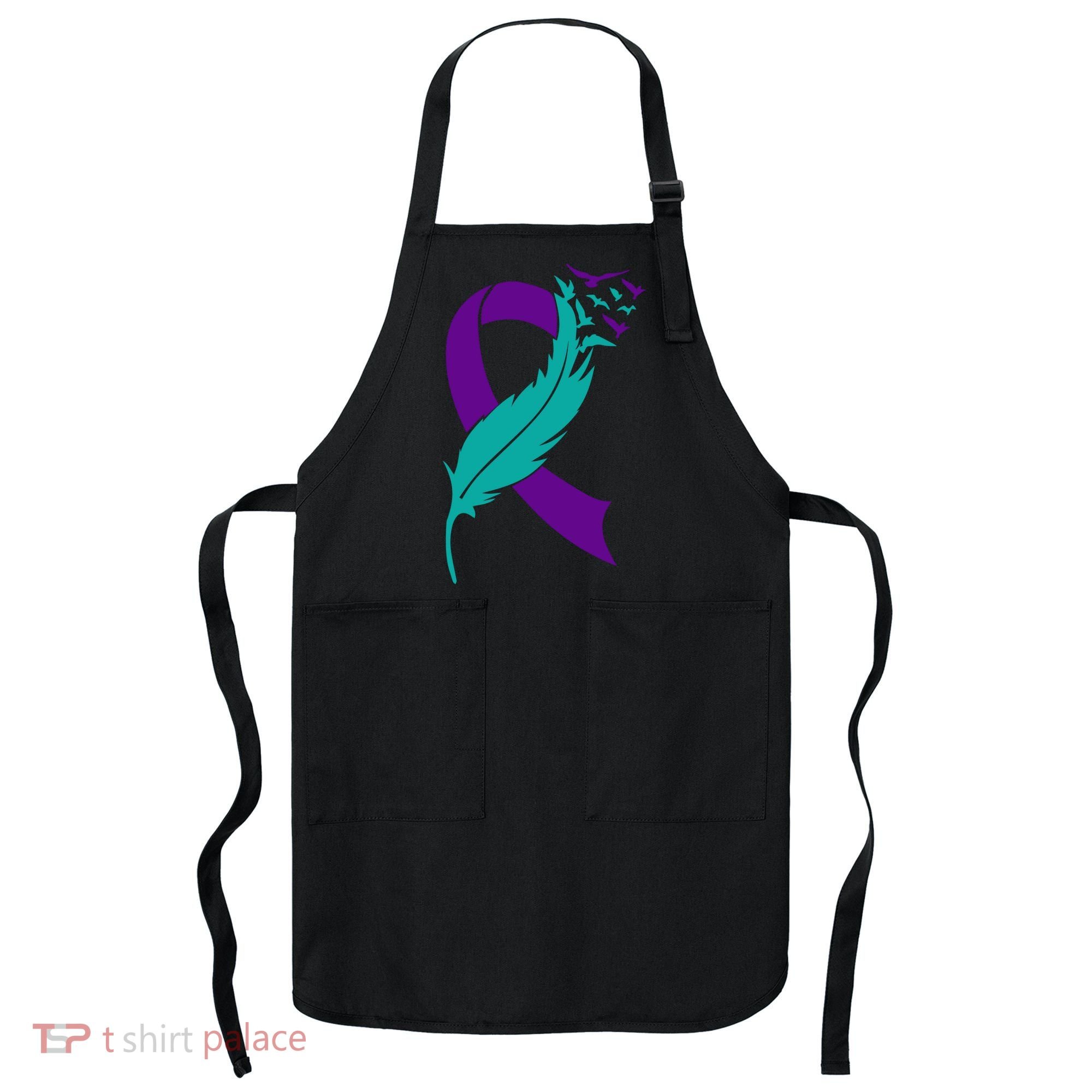 Feather Ribbon Suicide Prevention Awareness Apron