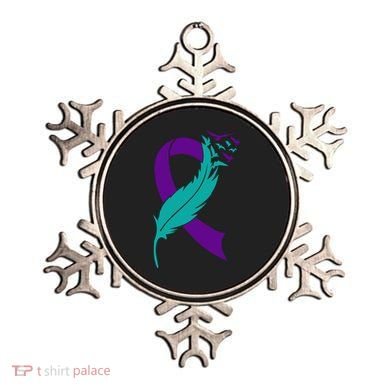 Feather Ribbon Suicide Prevention Awareness Ornament