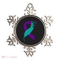 Feather Ribbon Suicide Prevention Awareness Ornament thumb 0