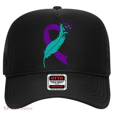 Feather Ribbon Suicide Prevention Awareness Hat