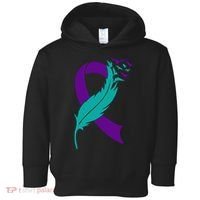 Feather Ribbon Suicide Prevention Awareness Toddler Hoodie thumb 0
