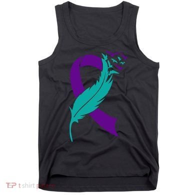 Feather Ribbon Suicide Prevention Awareness Tank Top