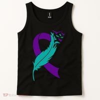 Feather Ribbon Suicide Prevention Awareness Tank Top thumb 2