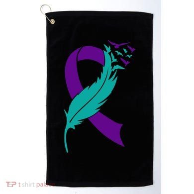 Feather Ribbon Suicide Prevention Awareness Golf Towel