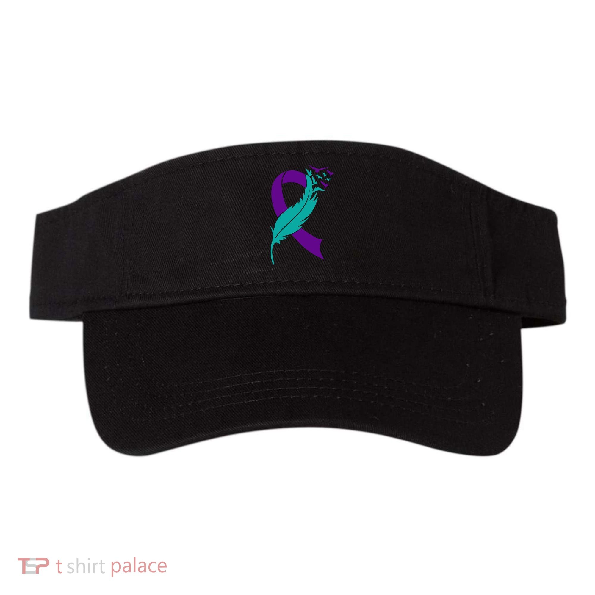 Feather Ribbon Suicide Prevention Awareness Visor