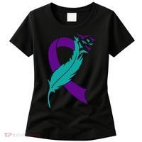 Feather Ribbon Suicide Prevention Awareness Women's T-Shirt thumb 0