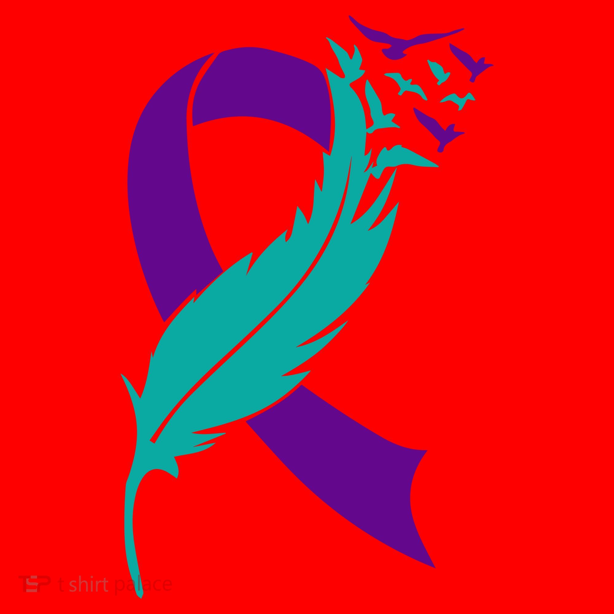 Feather Ribbon Suicide Prevention Awareness Santa Hat