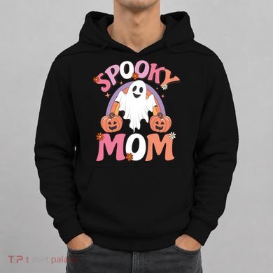 Family Retro Spooky Mom Groovy Retro Halloween Ghost Costume Gift Hoodie