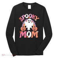 Family Retro Spooky Mom Groovy Retro Halloween Ghost Costume Gift Long Sleeve Shirt thumb 0