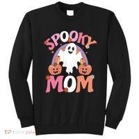Family Retro Spooky Mom Groovy Retro Halloween Ghost Costume Gift Sweatshirt thumb 0