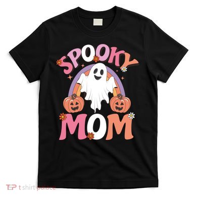 Family Retro Spooky Mom Groovy Retro Halloween Ghost Costume Gift T-Shirt