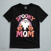 Family Retro Spooky Mom Groovy Retro Halloween Ghost Costume Gift T-Shirt thumb 5