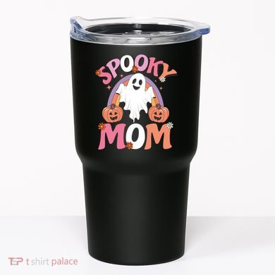 Family Retro Spooky Mom Groovy Retro Halloween Ghost Costume Gift Tumbler