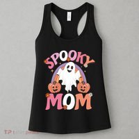 Family Retro Spooky Mom Groovy Retro Halloween Ghost Costume Gift Women's Tank Top thumb 3
