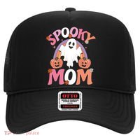 Family Retro Spooky Mom Groovy Retro Halloween Ghost Costume Gift Hat thumb 0