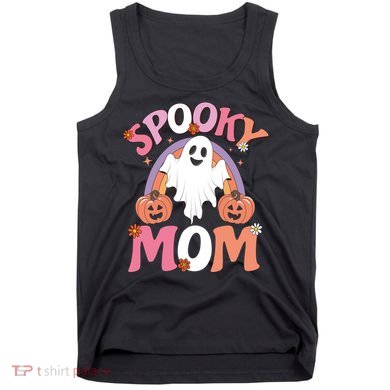 Family Retro Spooky Mom Groovy Retro Halloween Ghost Costume Gift Tank Top
