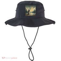 Funny Raccoon Sasquatch Alien UFO Monster Introvert Bruh Bucket Hat thumb 0