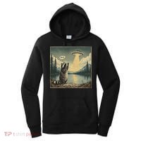 Funny Raccoon Sasquatch Alien UFO Monster Introvert Bruh Women's Hoodie thumb 0