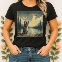 Funny Raccoon Sasquatch Alien UFO Monster Introvert Bruh Women's T-Shirt thumb 2